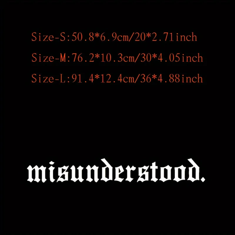 1Pc 20/30/36In Misunderstood Decals Car Front Windshield Stickers Windscreen Banner Vinyl Car Window Decoration - DriveNova