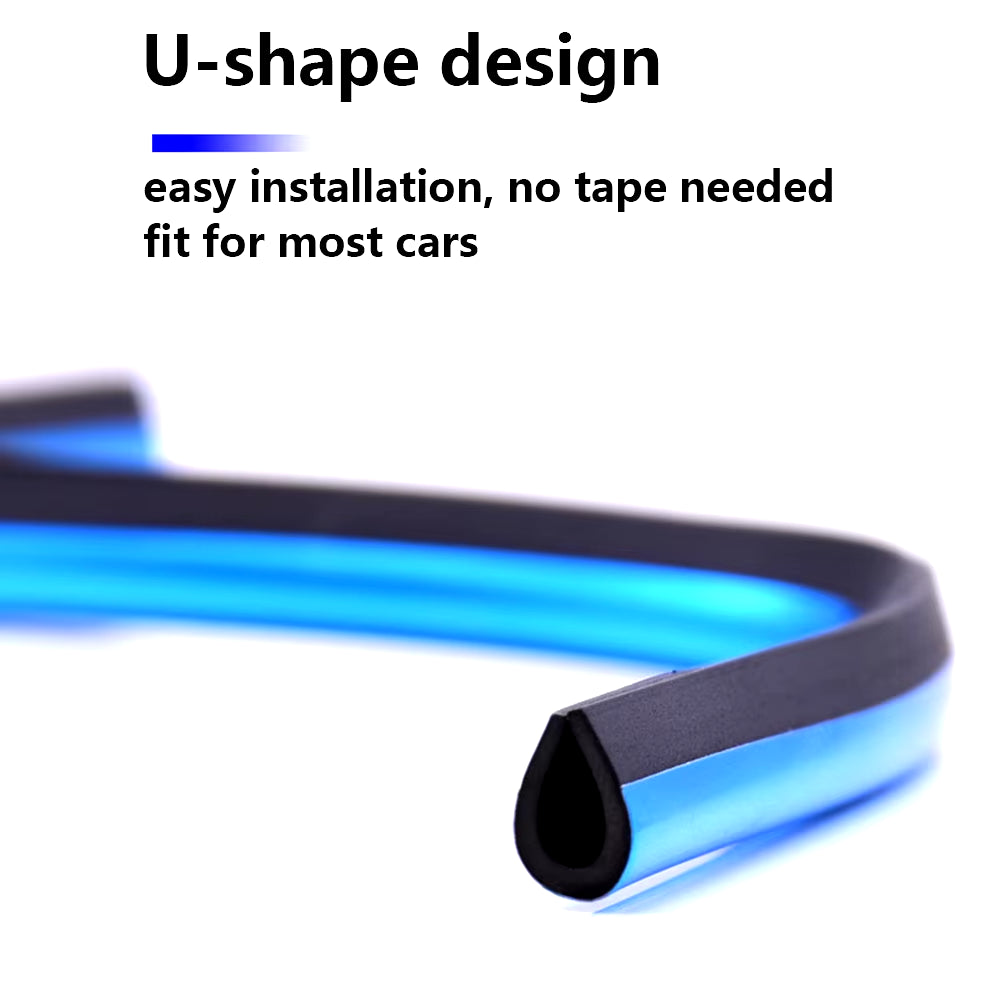 10-Piece 20cm U-Shaped Decorative Trim Strips for Car Air Conditioner Outlets and Door Edge Protection