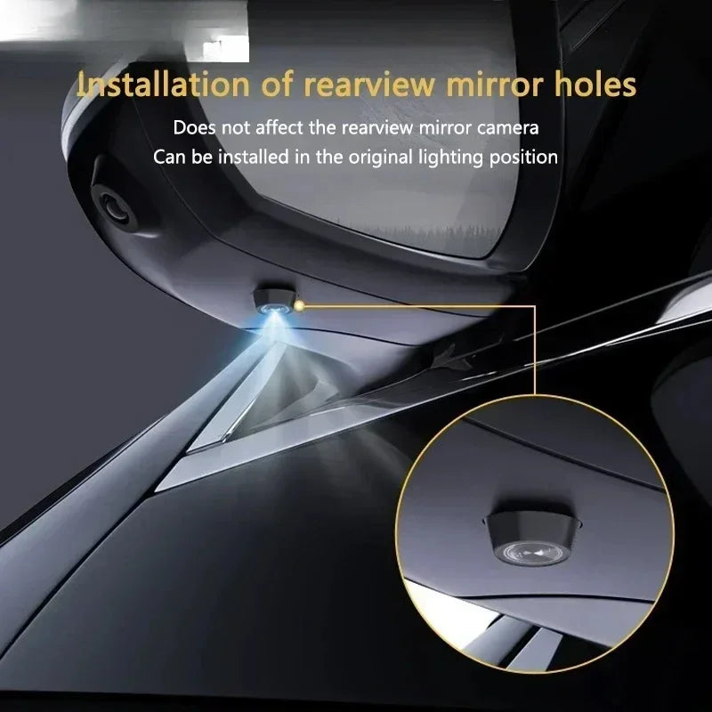 1Pair Car Angel Wings Welcome Light Dynamic Rearview Mirror Carpet Light Led Ambient Light Decorative Atmosphere 12V Universal - DriveNova