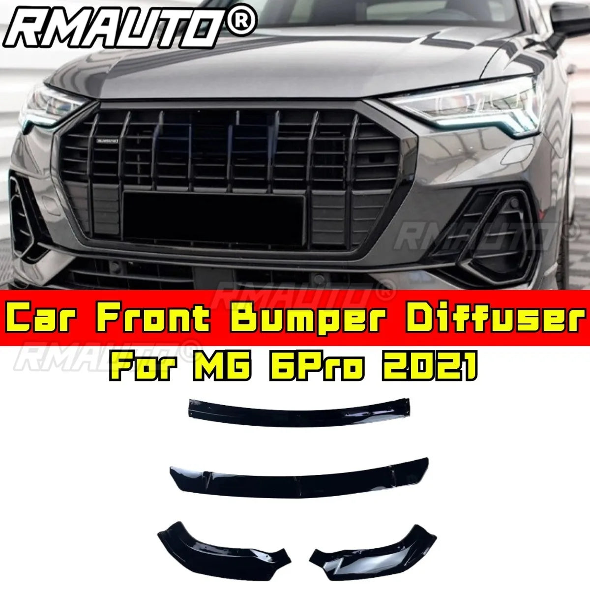 Car Front Bumper Lip Front Bumper Splitter Diffuser Body Kit for Audi Q3 2018-2024 Car Accessories - DriveNova