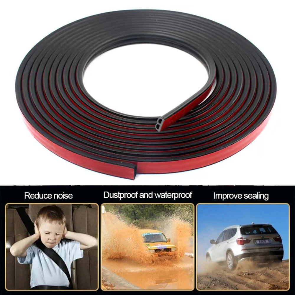 B-Shaped Rubber Car Door Seal Strips for Weatherproofing and Sound Insulation - Automotive Accessories