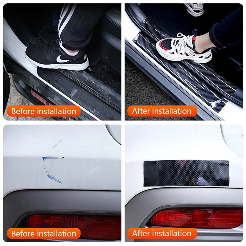 SEAMETAL Car 5D Carbon Fiber Vinyl Wrap Film Black Self Adhesive Car Wrap Foil anti Scratch Sticker Waterproof Car Accessories - DriveNova