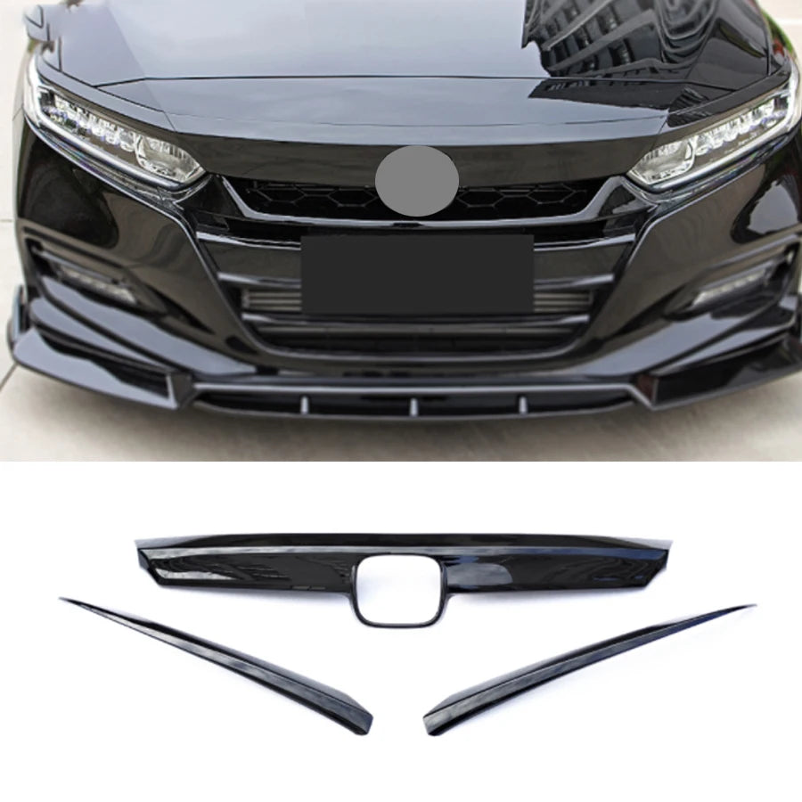 Car Front Bumper Lip Diffuser Spoiler for Honda Accord 10Th GEN 2018 2019 2020 2021 Gloss Black Body Kits Tuning - DriveNova