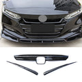 Car Front Bumper Lip Diffuser Spoiler for Honda Accord 10Th GEN 2018 2019 2020 2021 Gloss Black Body Kits Tuning - DriveNova