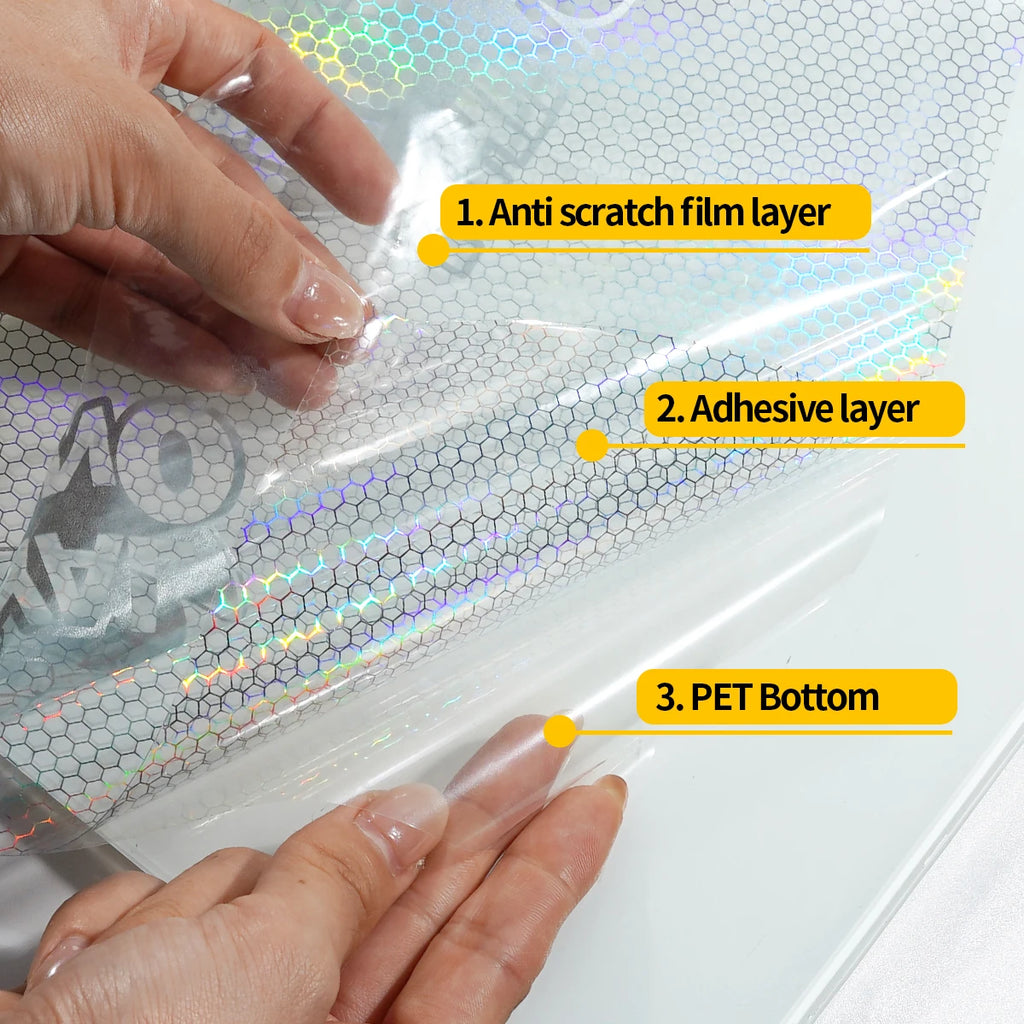 Car Motorcycle Vinyl Wrap Foil Laser Honeycomb Headlights Taillight Tint Film Modify Color Changing Stickers Car Styling - DriveNova