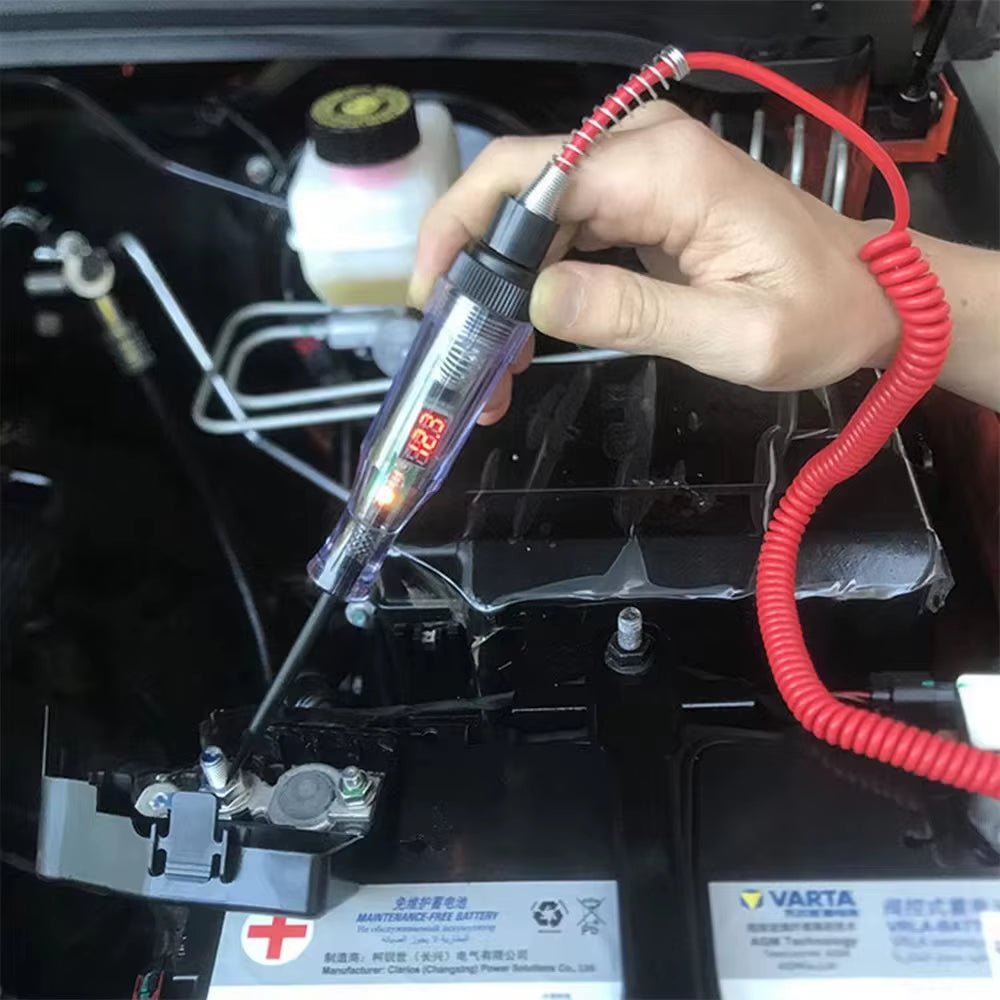 Automotive Voltage Circuit Tester for 6V, 12V, and 24V Systems - Diagnostic Probe and Measuring Tool for Car and Truck Repairs - DriveNova