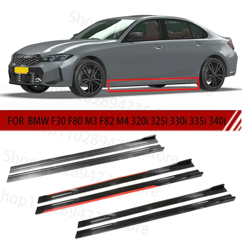 FOR F30 F80 M3 F82 M4 320I 325I 330I 335I 340I 2M Car Side Skirt Extension Plate Lip Separator Bumper 2.18M Racing Side Spoiler - DriveNova