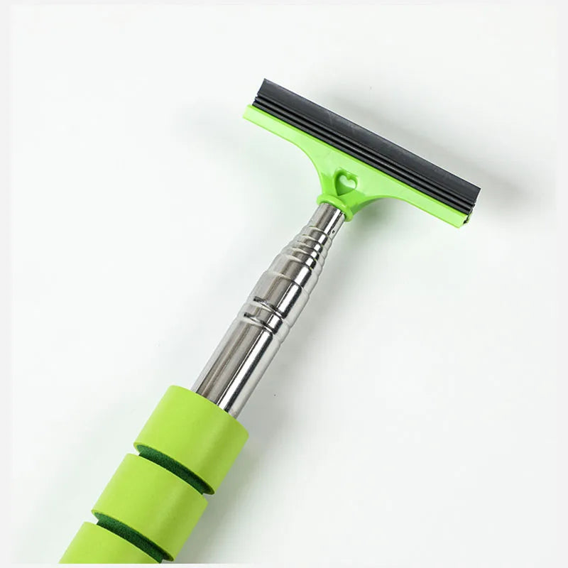 Telescopic Car Rearview Mirror and Window Cleaning Tool with Scraper and Handle