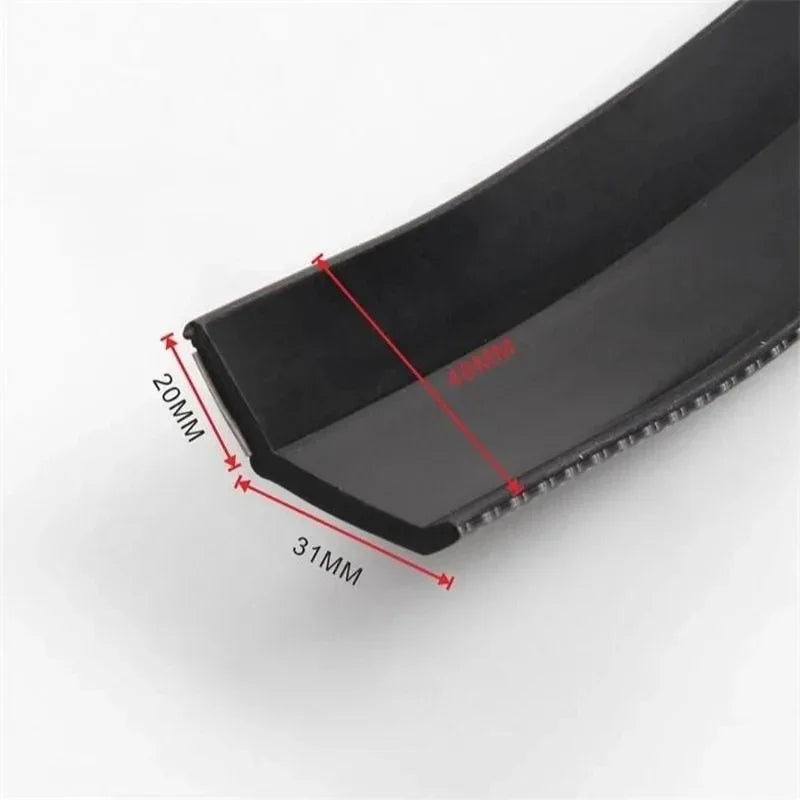 Universal Car Bumper Lip 2.5M Stickers Car Front Bumper Lip Rubber Car Bumper Protectors Exterior Mouldings Bumper Lip Strip - DriveNova