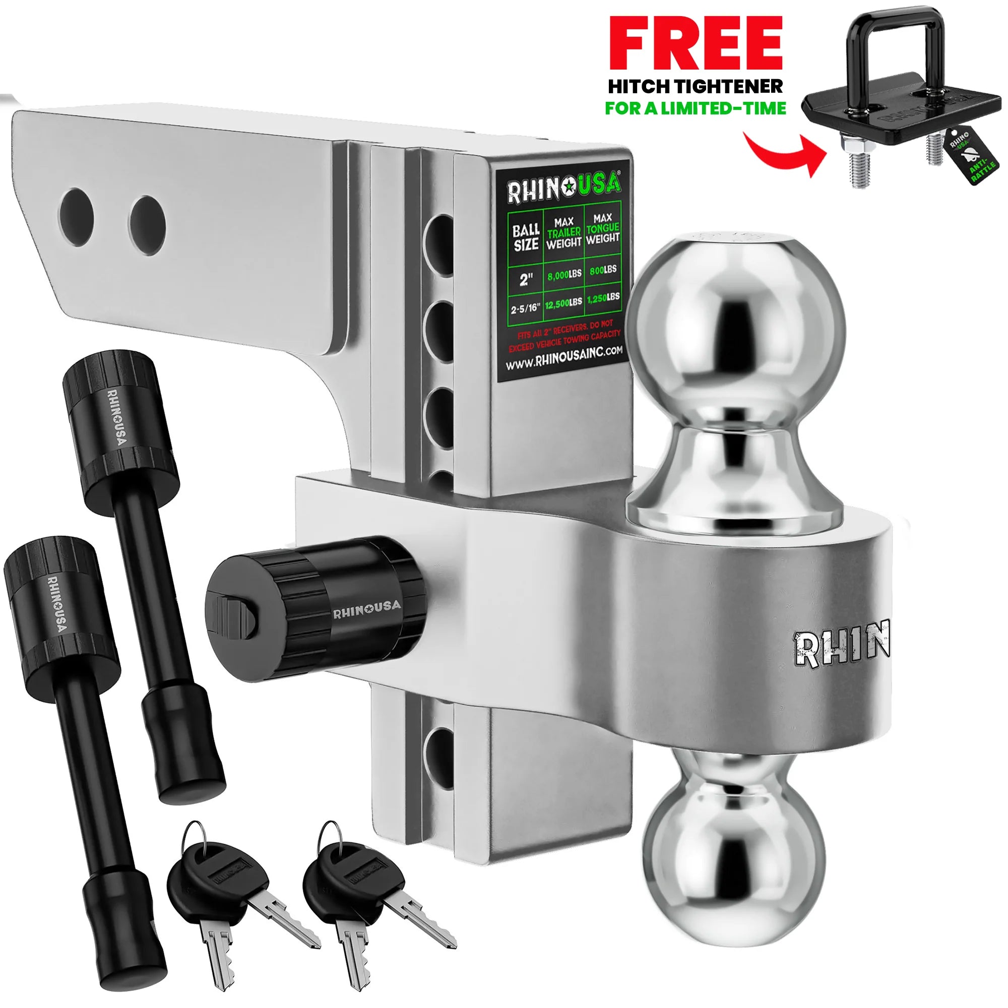 Adjustable Drop Hitch for 2-Inch Receivers