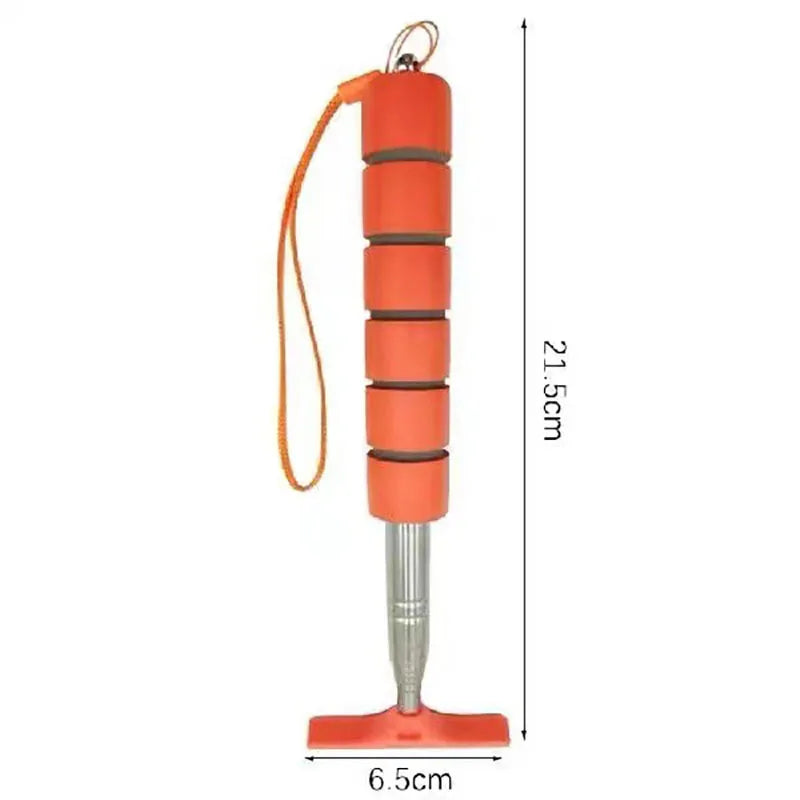 Telescopic Car Rearview Mirror and Window Cleaning Tool with Scraper and Handle