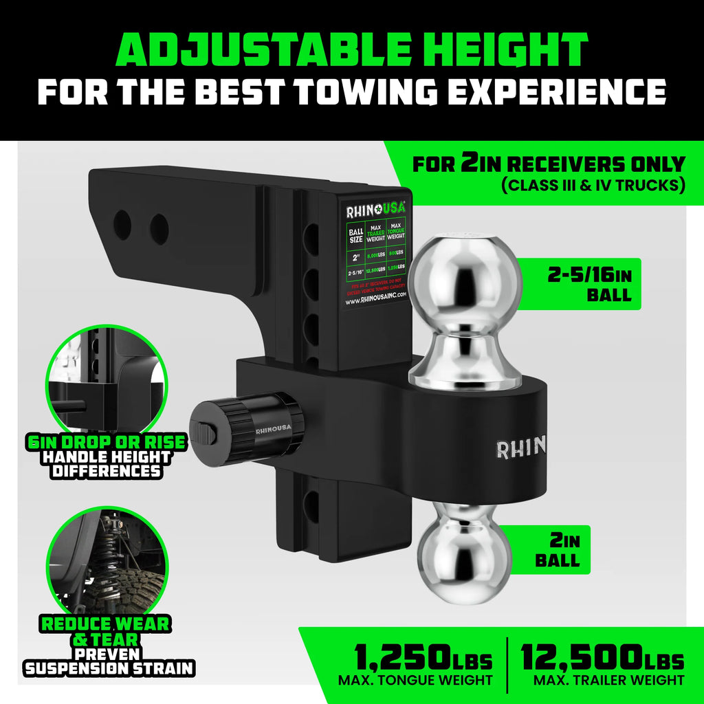 Adjustable Drop Hitch for 2-Inch Receivers