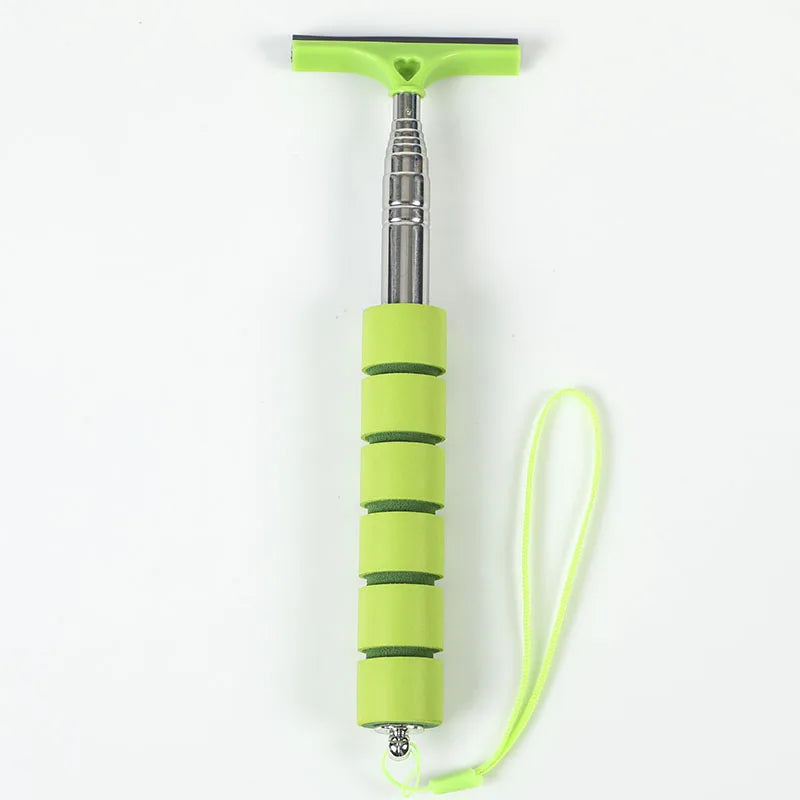Telescopic Car Rearview Mirror and Window Cleaning Tool with Scraper and Handle