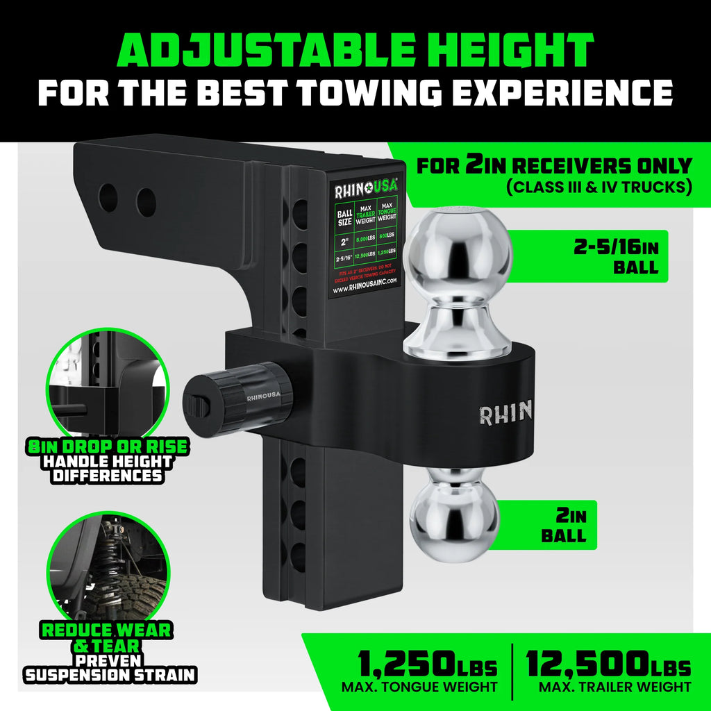 Adjustable Drop Hitch for 2-Inch Receivers