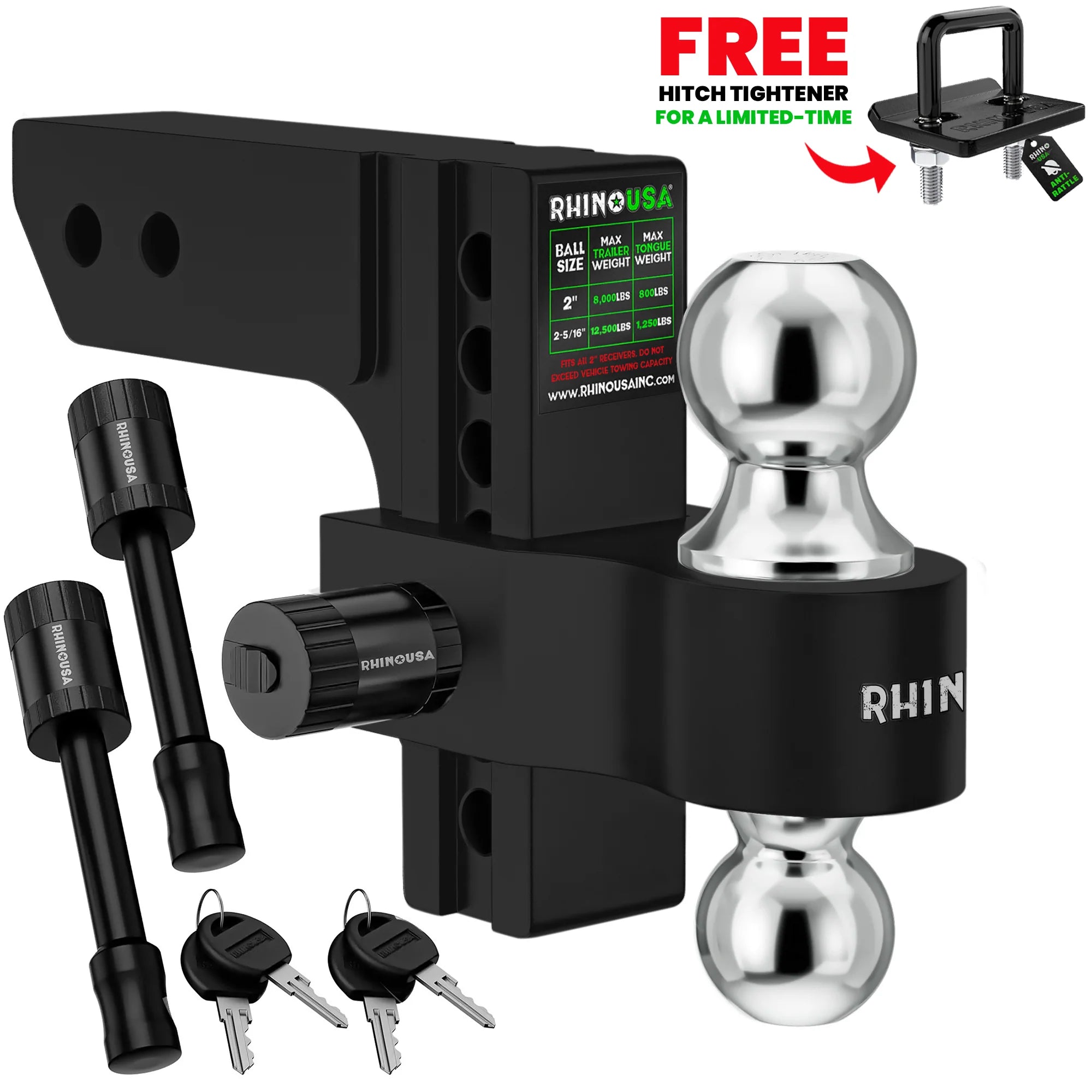 Adjustable Drop Hitch for 2-Inch Receivers