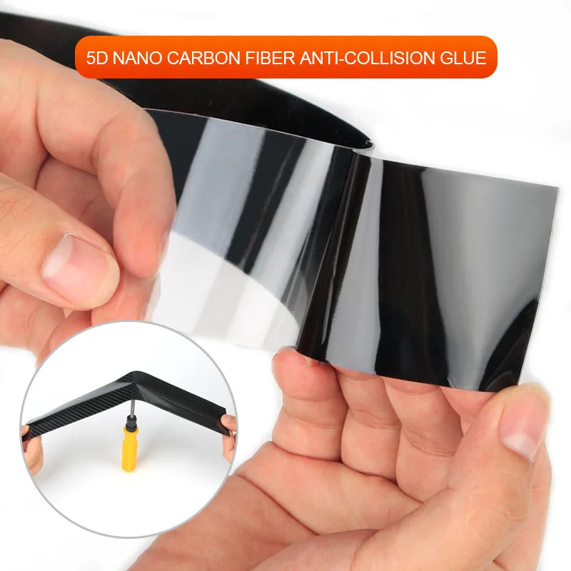 SEAMETAL Car 5D Carbon Fiber Vinyl Wrap Film Black Self Adhesive Car Wrap Foil anti Scratch Sticker Waterproof Car Accessories - DriveNova