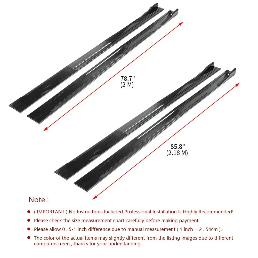 FOR F30 F80 M3 F82 M4 320I 325I 330I 335I 340I 2M Car Side Skirt Extension Plate Lip Separator Bumper 2.18M Racing Side Spoiler - DriveNova