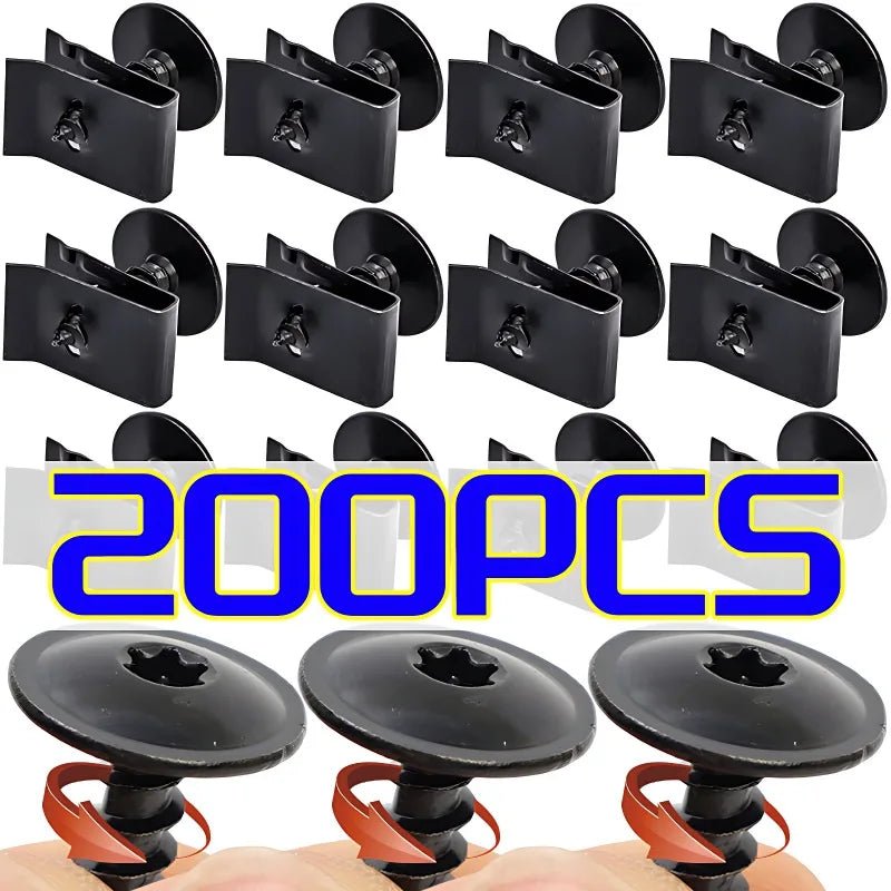 Car Bumper Fender Liner Fastener U Clip Nut M4 M5 Screw Kit Auto Body Panel Trim Retainer Rivet Motorcycle Modification Part - DriveNova