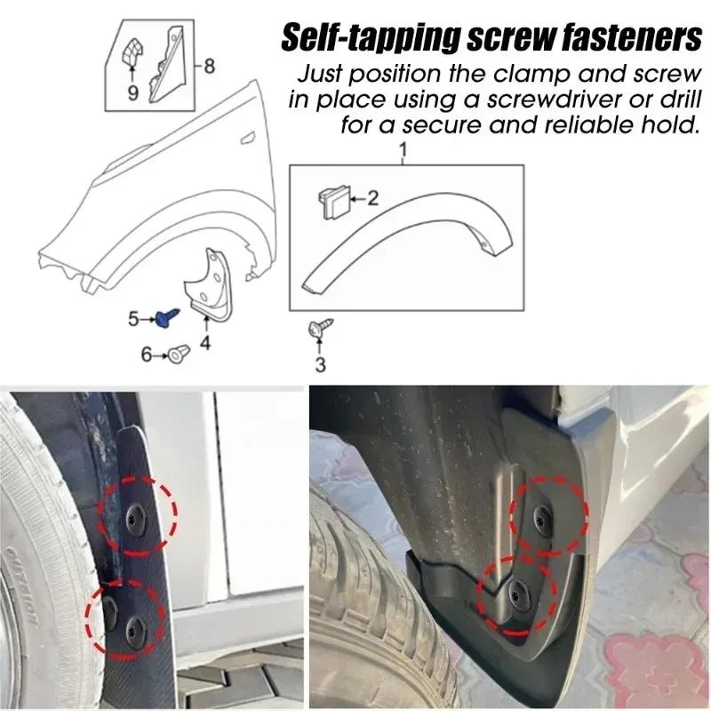 Car Bumper Fender Liner Fastener U Clip Nut M4 M5 Screw Kit Auto Body Panel Trim Retainer Rivet Motorcycle Modification Part - DriveNova
