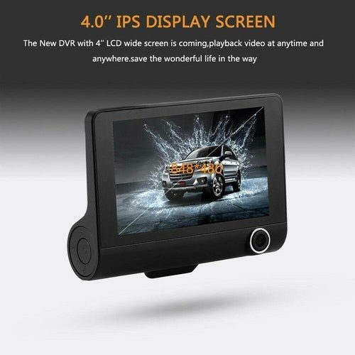 Car DVR 3 Cameras Lens 4.0 Inch Dash Camera Dual Lens With Rearview - DriveNova