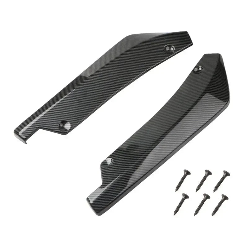 Car Front Rear Bumper Strip Lip Spoiler Diffuser Splitter Scratch Protector Carbon Fiber Winglets Side Skirt Extension Universal - DriveNova