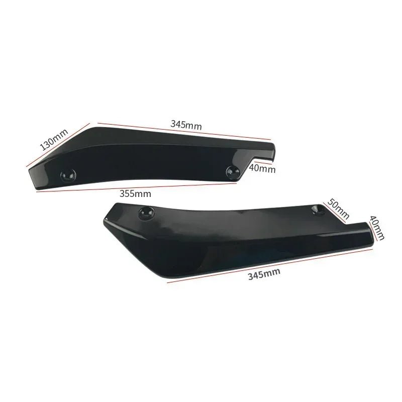Car Front Rear Bumper Strip Lip Spoiler Diffuser Splitter Scratch Protector Carbon Fiber Winglets Side Skirt Extension Universal - DriveNova