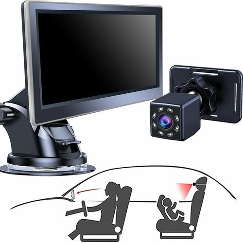 Car Infant Baby Infrared Night Vision Rearview Mirror - DriveNova
