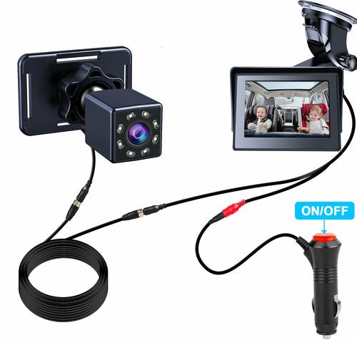 Car Infant Baby Infrared Night Vision Rearview Mirror - DriveNova