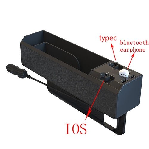 Car Seat Side Organizer with Charger Cable Car Seat Gap Storage Box - DriveNova