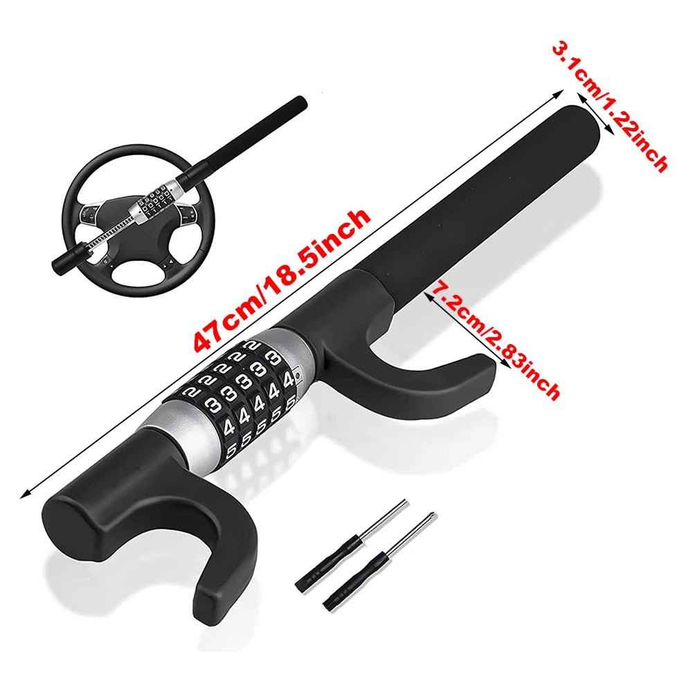Car Steering Wheel Anti-Theft Lock with Password Protection and Decorative Modification - DriveNova