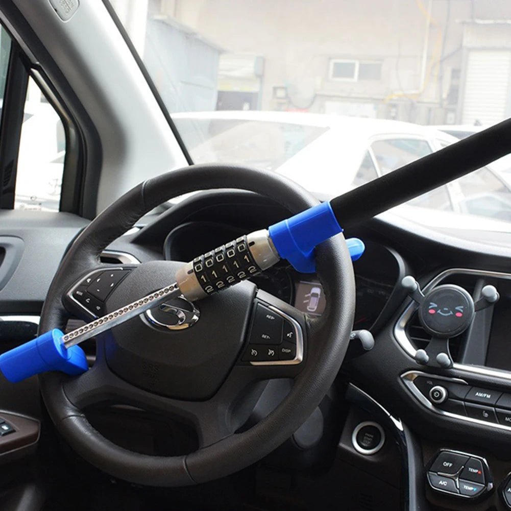 Car Steering Wheel Anti-Theft Lock with Password Protection and Decorative Modification - DriveNova