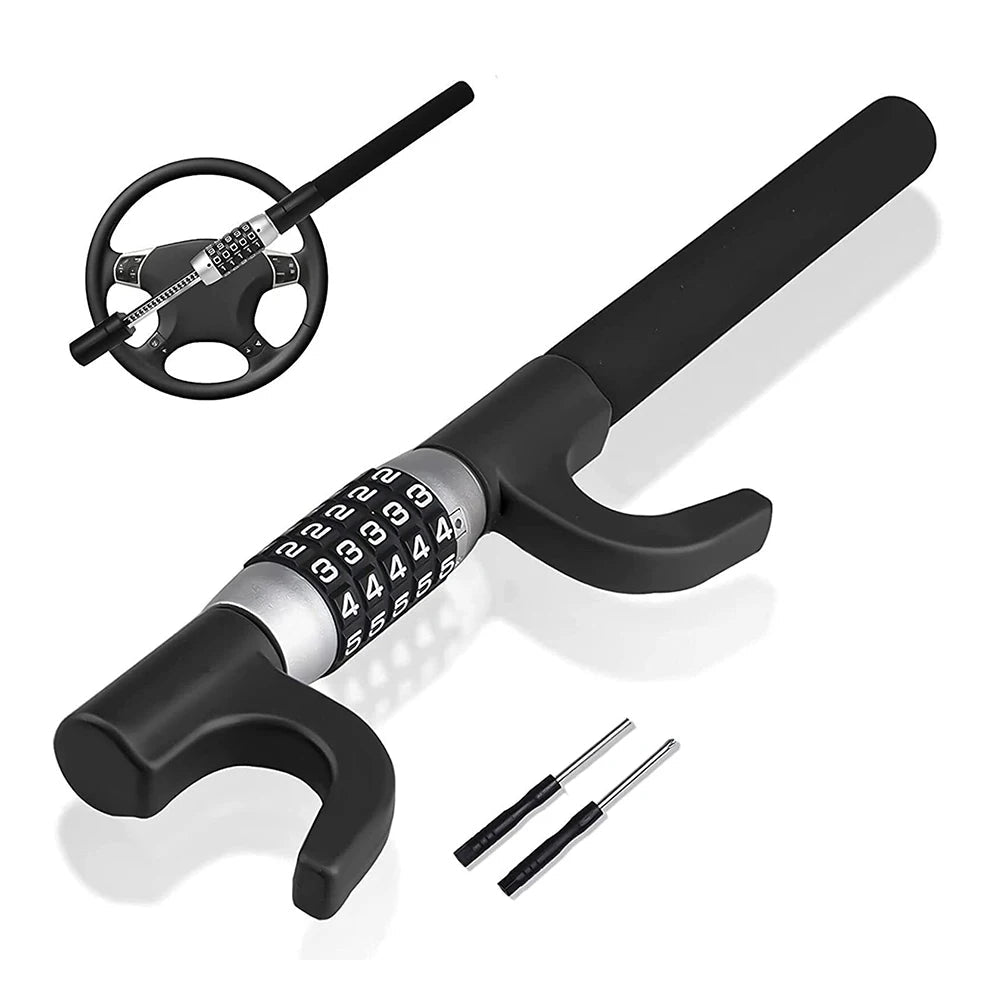 Car Steering Wheel Anti-Theft Lock with Password Protection and Decorative Modification - DriveNova