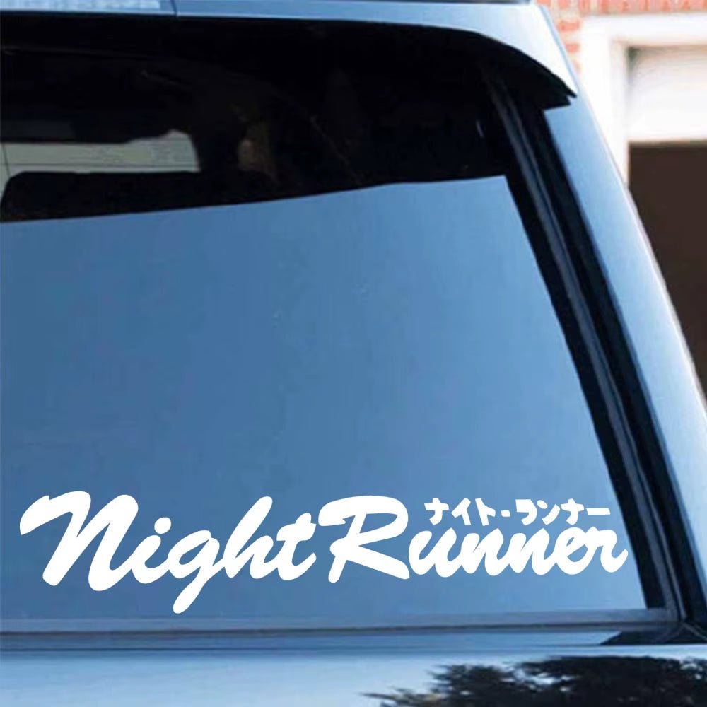 Car Sticker Japanese JDM Racing Sticker Night Runner Front Windshield Waterproof Vinyl Film Decor Decals Auto Tuning Accessories - DriveNova