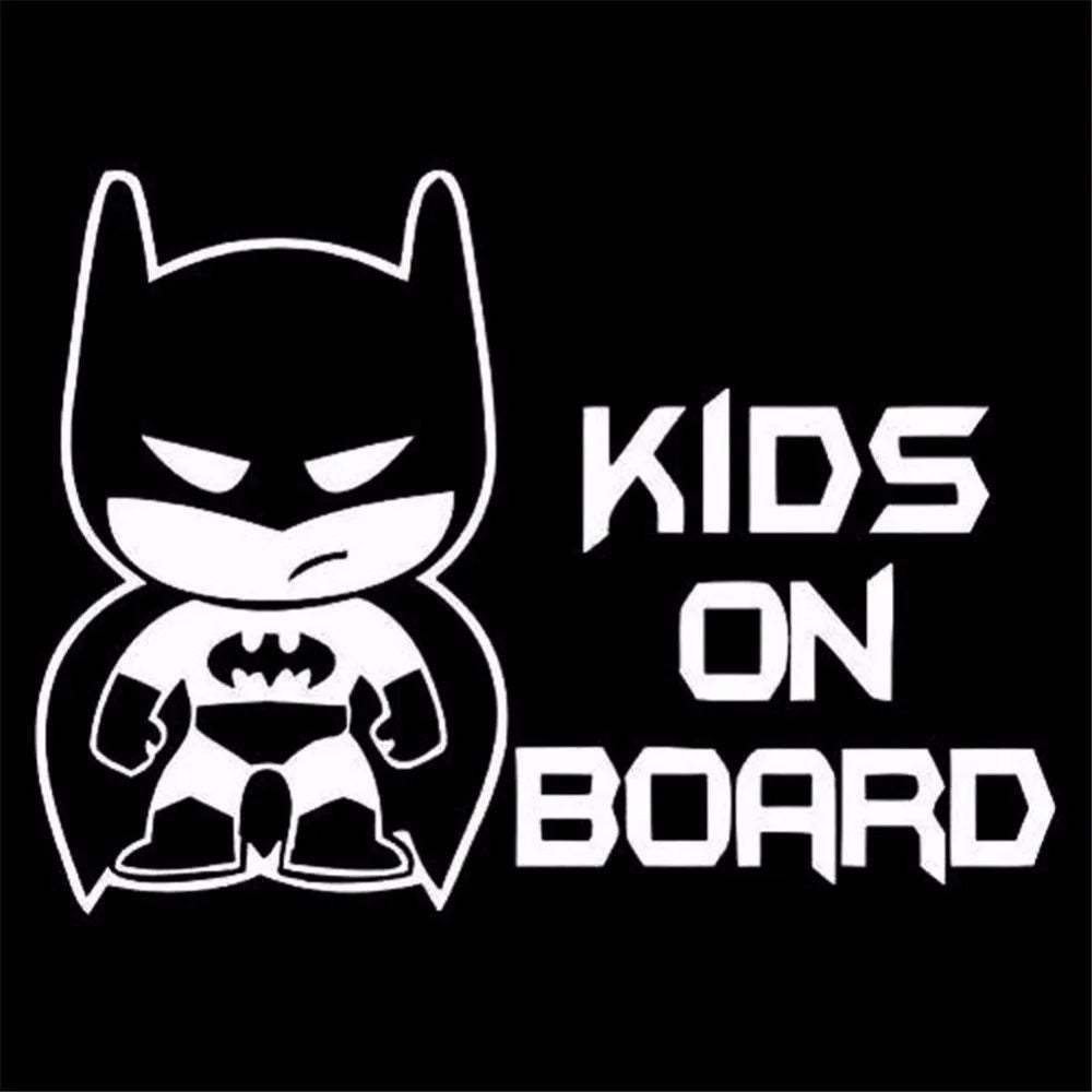 Car Sticker Kids Baby on Board 19*13.9Cm Funny Car Decal Reflective Laser 3D Car Stickers Vinyl Car Styling Black Silver - DriveNova