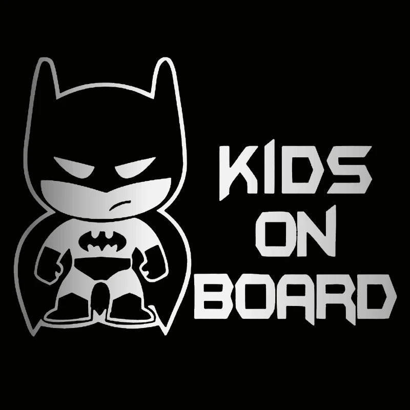 Reflective 3D Vinyl Car Decal - Child Safety "Baby on Board" Sticker - 19x13.9 cm - Black and Silver - DriveNova