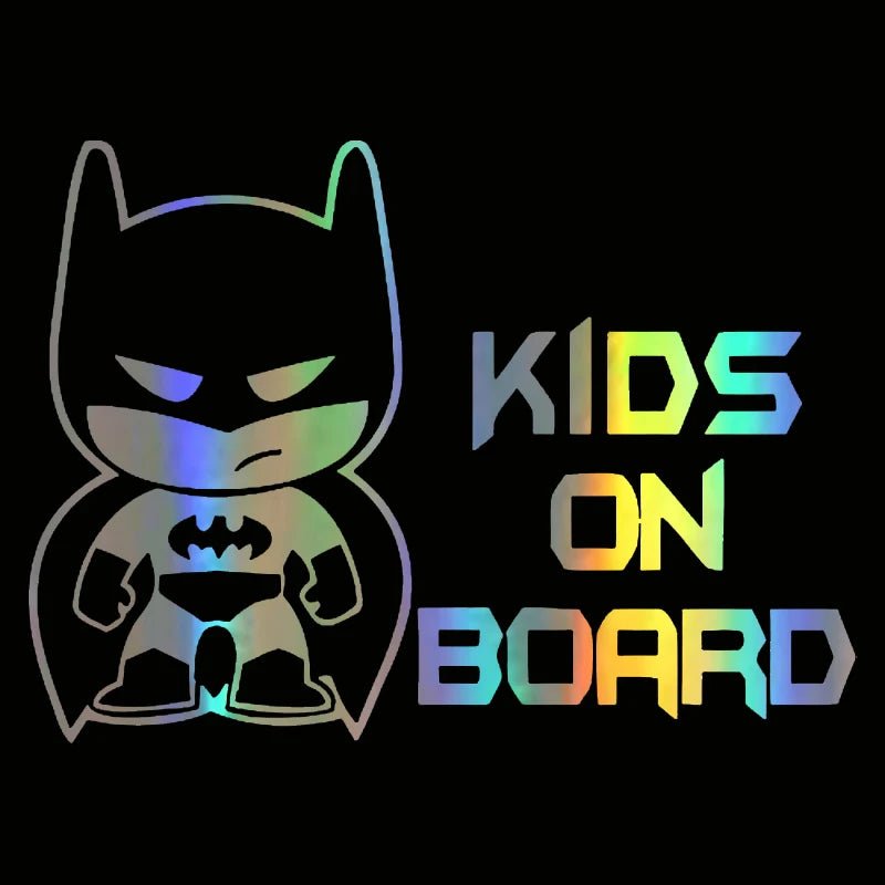 Reflective 3D Vinyl Car Decal - Child Safety "Baby on Board" Sticker - 19x13.9 cm - Black and Silver - DriveNova