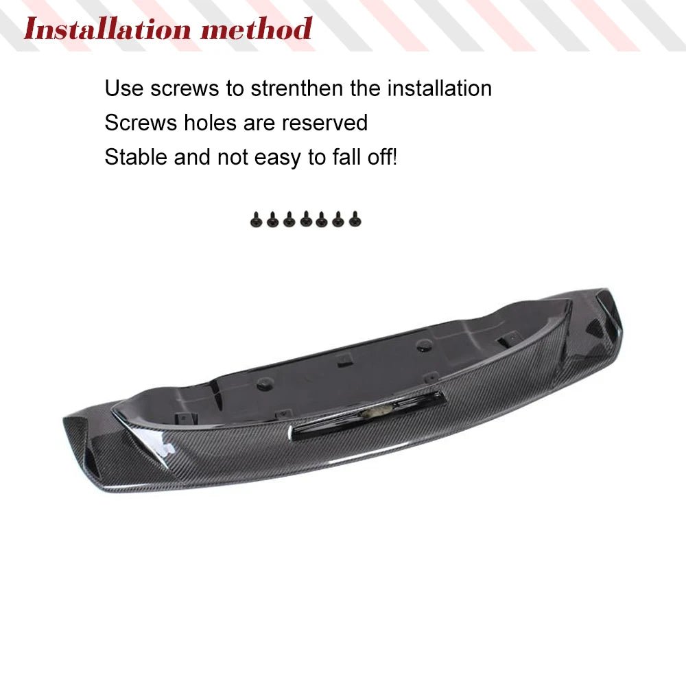 Carbon Fiber Rear Roof Spoiler for Volkswagen Scirocco (2008-2013) - Non R Rline FRP Trunk Window Wing Lip Spoiler - DriveNova