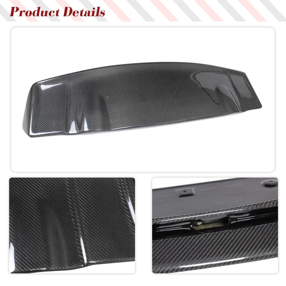 Carbon Fiber Rear Roof Spoiler for Volkswagen Scirocco (2008-2013) - Non R Rline FRP Trunk Window Wing Lip Spoiler - DriveNova