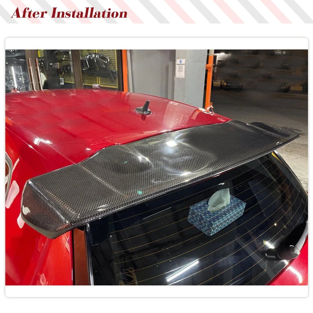 Carbon Fiber Rear Roof Spoiler for Volkswagen Scirocco (2008-2013) - Non R Rline FRP Trunk Window Wing Lip Spoiler - DriveNova