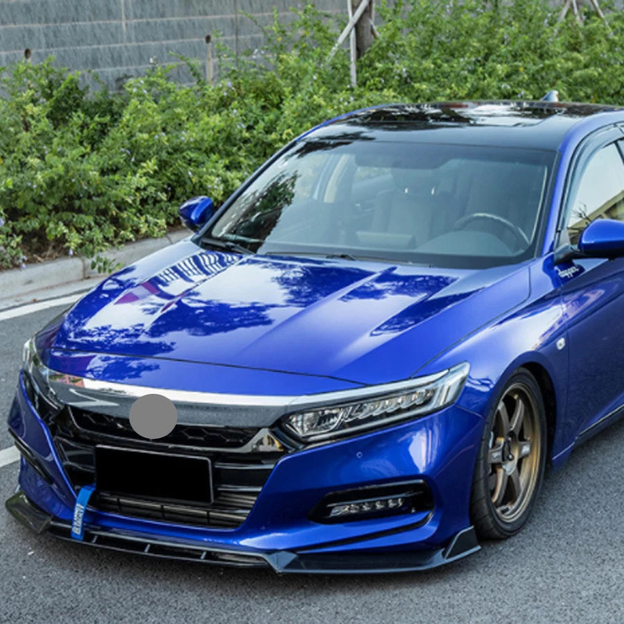 Car Front Bumper Lip Diffuser Spoiler for Honda Accord 10Th GEN 2018 2019 2020 2021 Gloss Black Body Kits Tuning - DriveNova