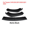 For CHR 2018 2019 2020 2021 2022 Car Front Bumper Splitter Lip Body Kit Spoiler Diffuser Deflector Chr Carbon Fiber Look ABS - DriveNova