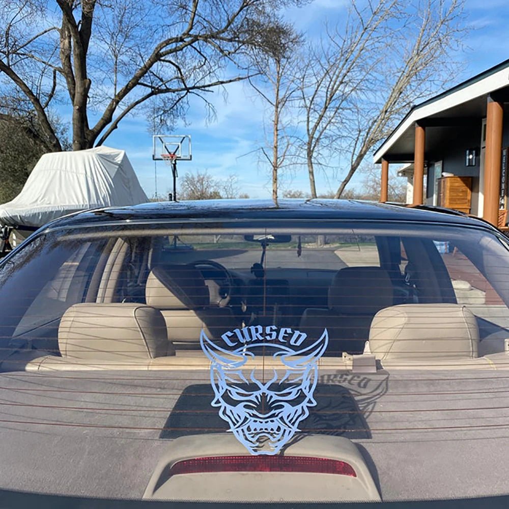 Cursed Oni Demon Japanese Car Stickers - Cartoon Design Vinyl Decals for Bumpers and Windows - DriveNova