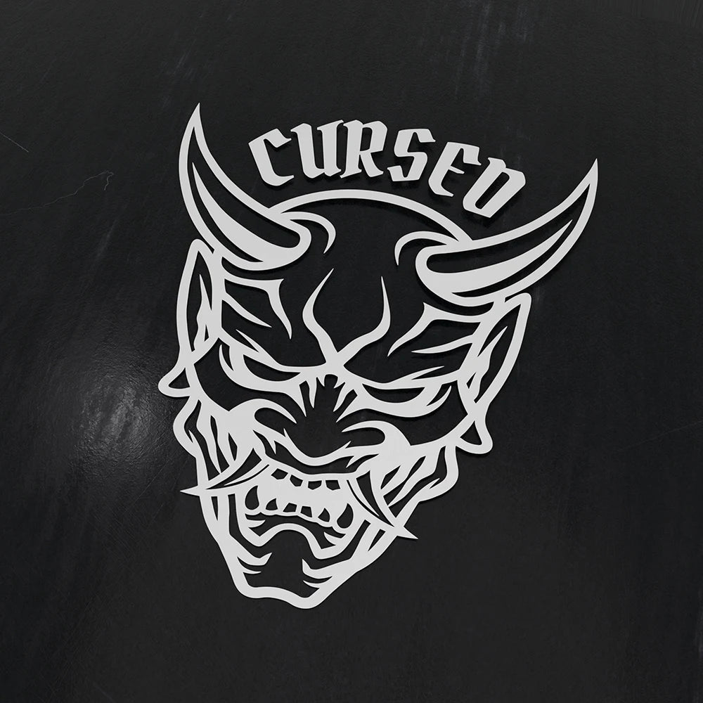 Cursed Oni Demon Japanese Car Stickers - Cartoon Design Vinyl Decals for Bumpers and Windows - DriveNova