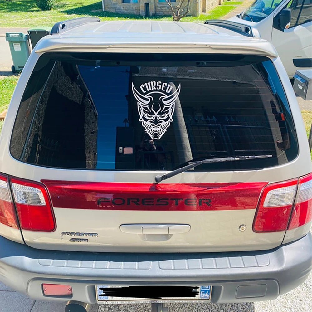 Cursed Oni Demon Japanese Car Stickers - Cartoon Design Vinyl Decals for Bumpers and Windows - DriveNova