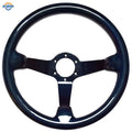 Custom Universal Racing Car Steering Wheel in Blue Carbon Fiber - DriveNova