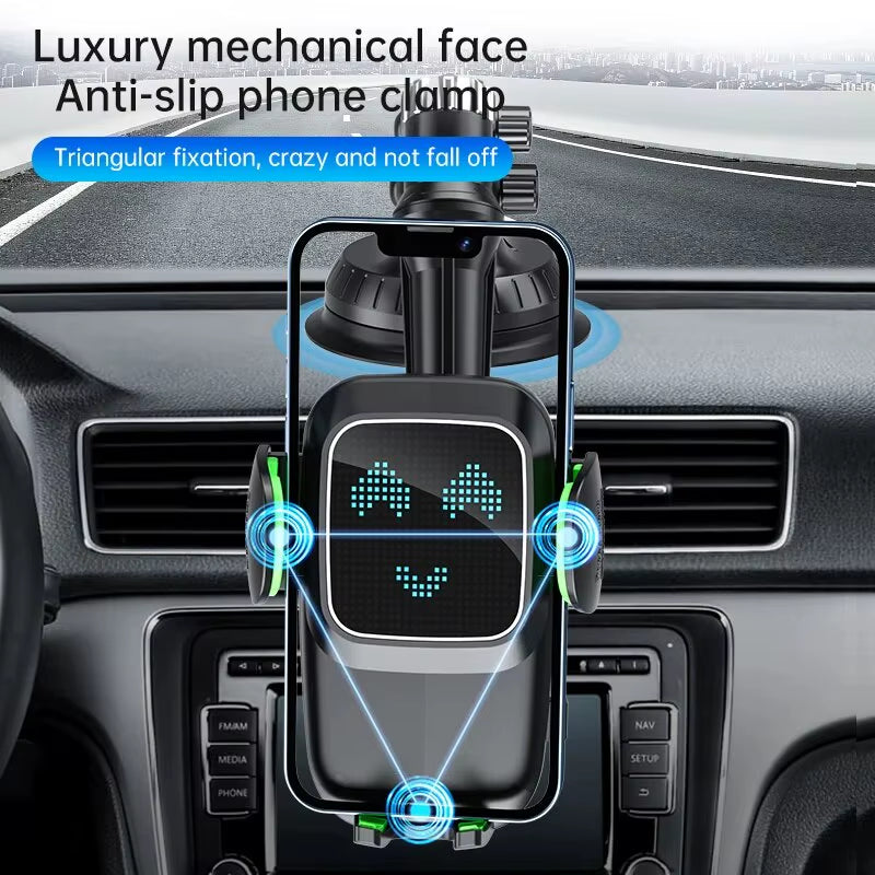 Universal Suction Cup Car Phone Holder for Windshield, Dashboard, and Window with Adhesive Gel Pad Compatibility