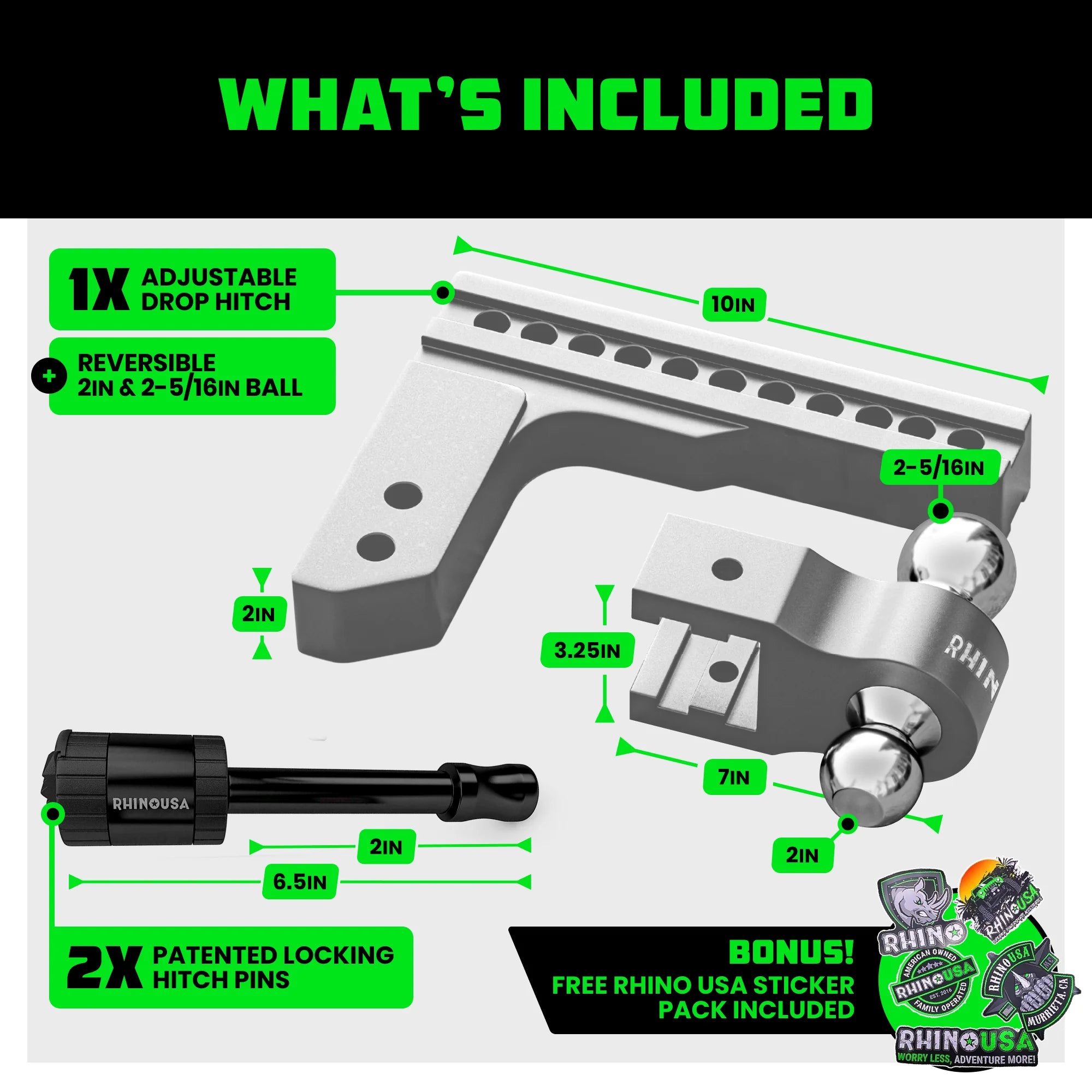 Adjustable Drop Hitch for 2-Inch Receivers