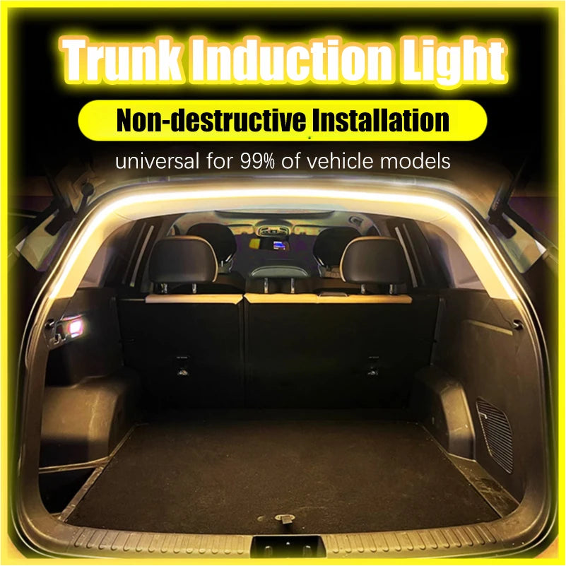 Waterproof Flexible LED Trunk Light Strip with Automatic On/Off Function for SUVs and MPVs - Hidden Installation