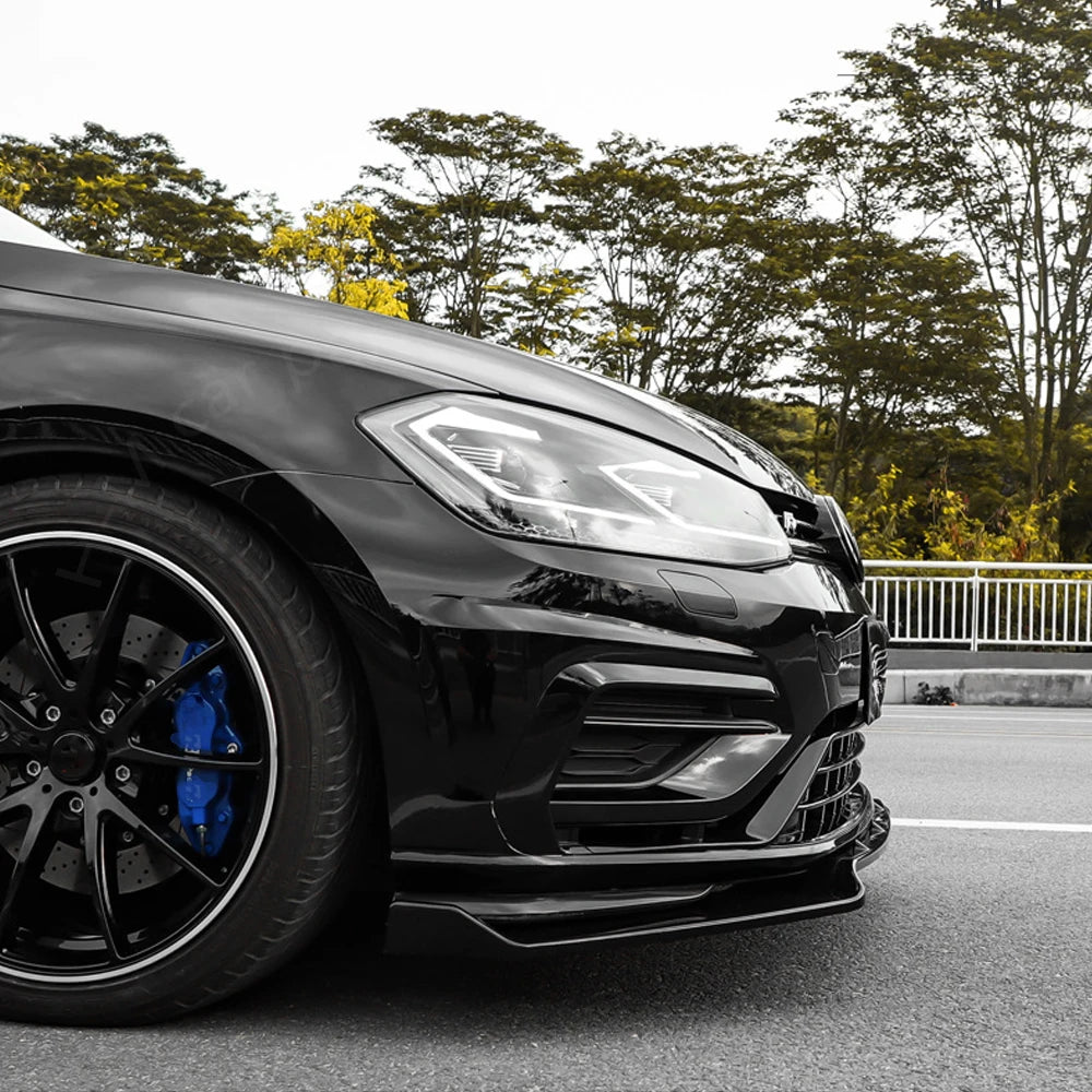 For Golf 7 7.5 MK7 MK7.5 GTI GTD R R-Line 2012-2020 Maxton Style Front Bumper Splitter Lip Diffuser Body Kit Spoiler Guard - DriveNova