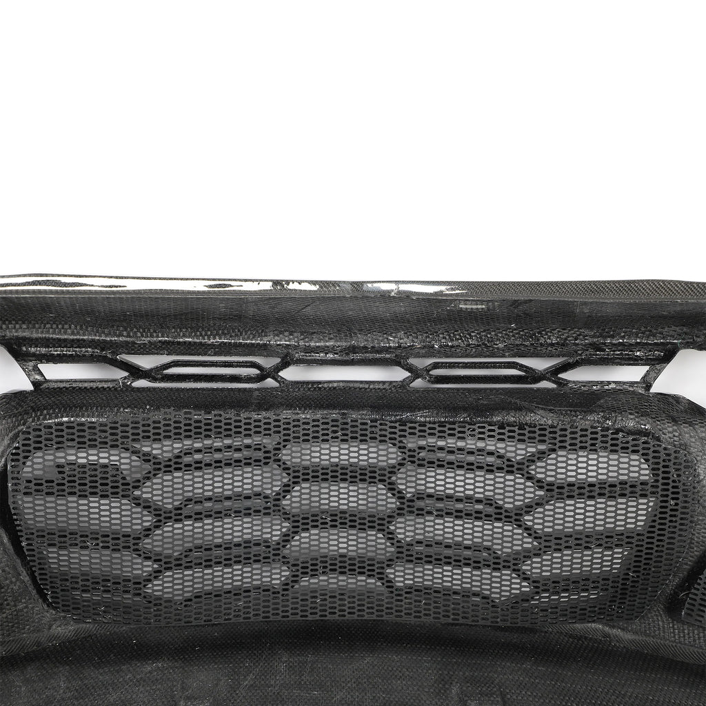 2010-2015 Chevy Camaro Black Panther 1PC Full Gloss Carbon Fiber Front Bumper Conversion Track Package